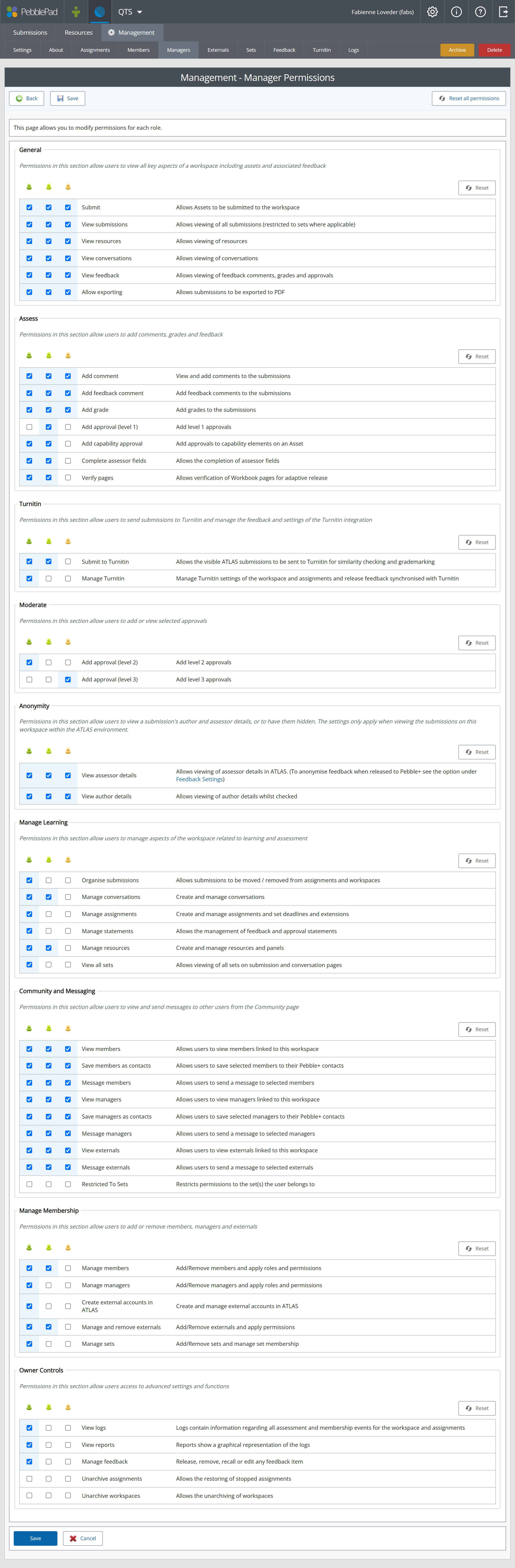 ATLAS Manager Permissions ATLAS Manager Permissions